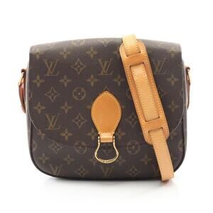 Louis Vuitton Saint Cloud Monogram Shoulder Bag Canvas Leather Brown